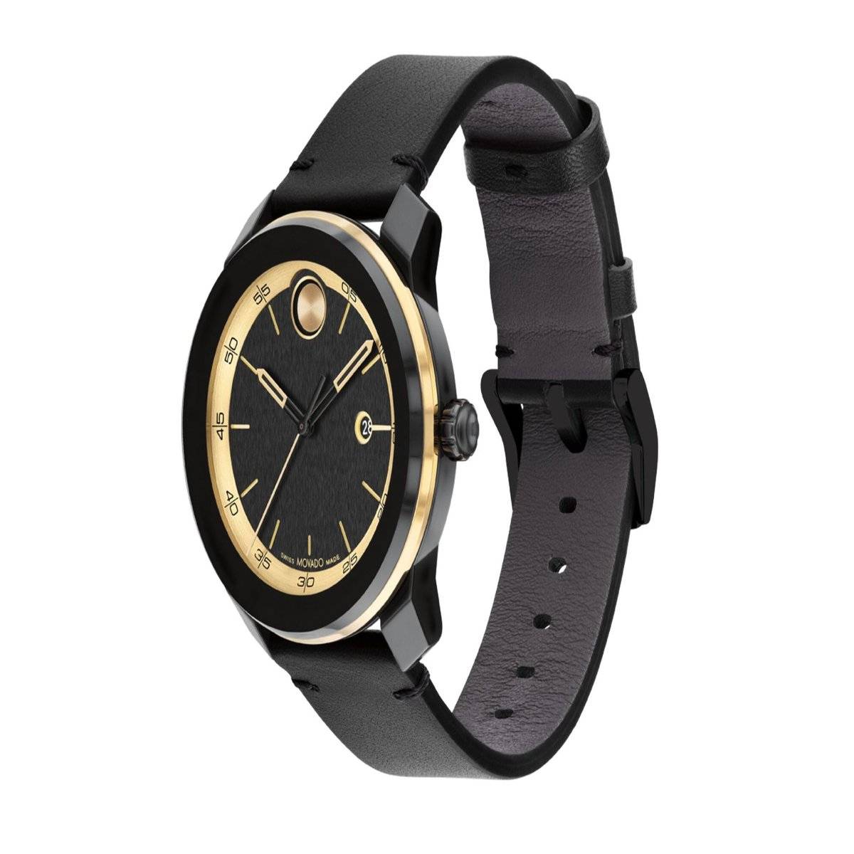 Buy Movado Men Bold Black Round Dial Watch - 3601130 (M) Online