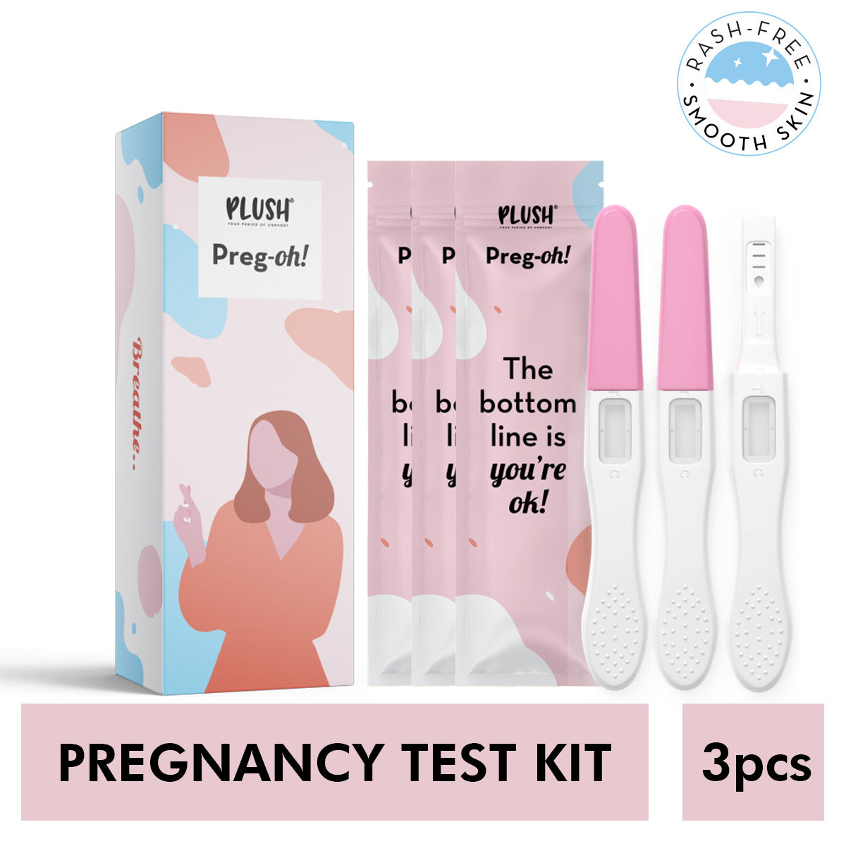 Plush Preg-oh! Midstream Pregnancy Kit Test For Women 99% Accuracy (3N)
