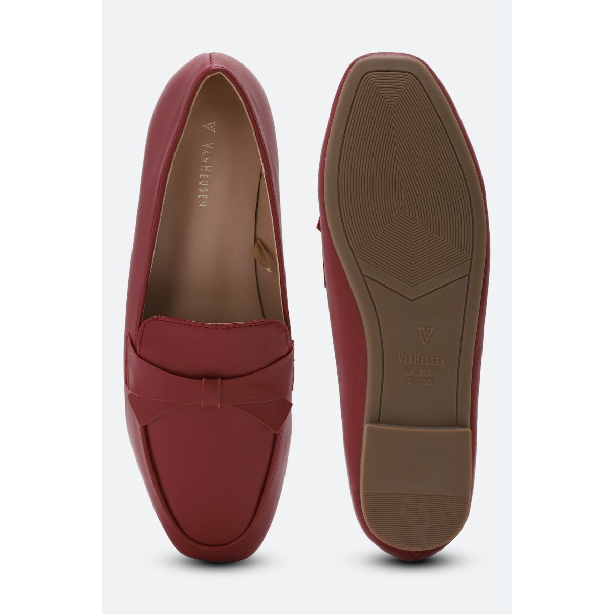 Van Heusen Women Maroon Loafers Buy Van Heusen Women Maroon Loafers