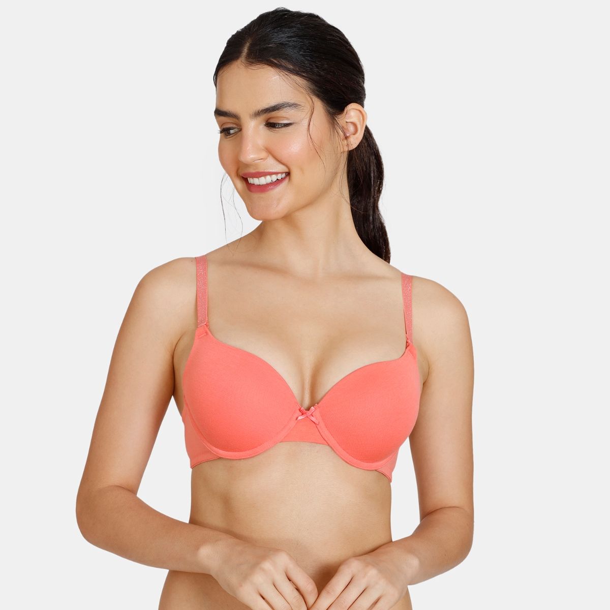 Buy Zivame Beautiful Basics Push-up Wired Medium Coverage Bra - Georgia  Peach Online