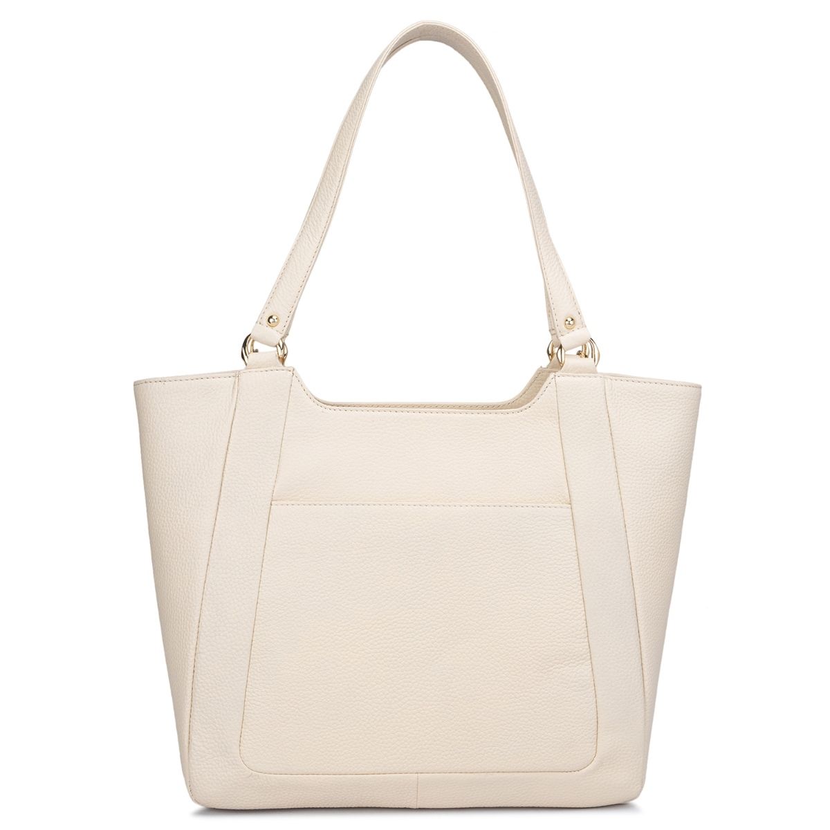 Buy Da Milano Genuine Leather Cream Tote Bag Online