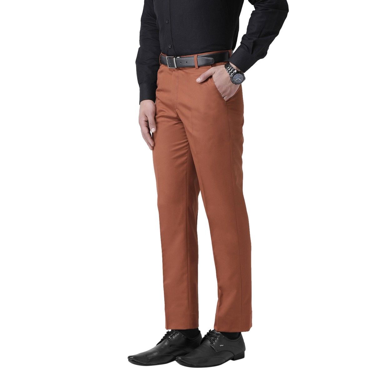 Brown Moleskin Comfort Trousers - 40 Colori