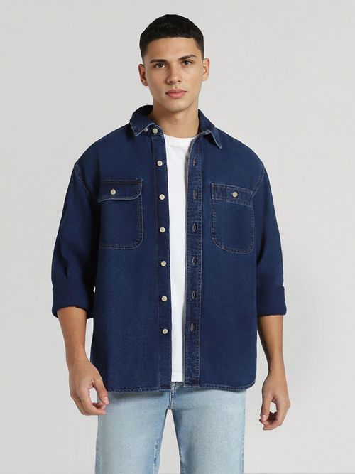 American Eagle Ae Oversized Denim Shirt Jacket