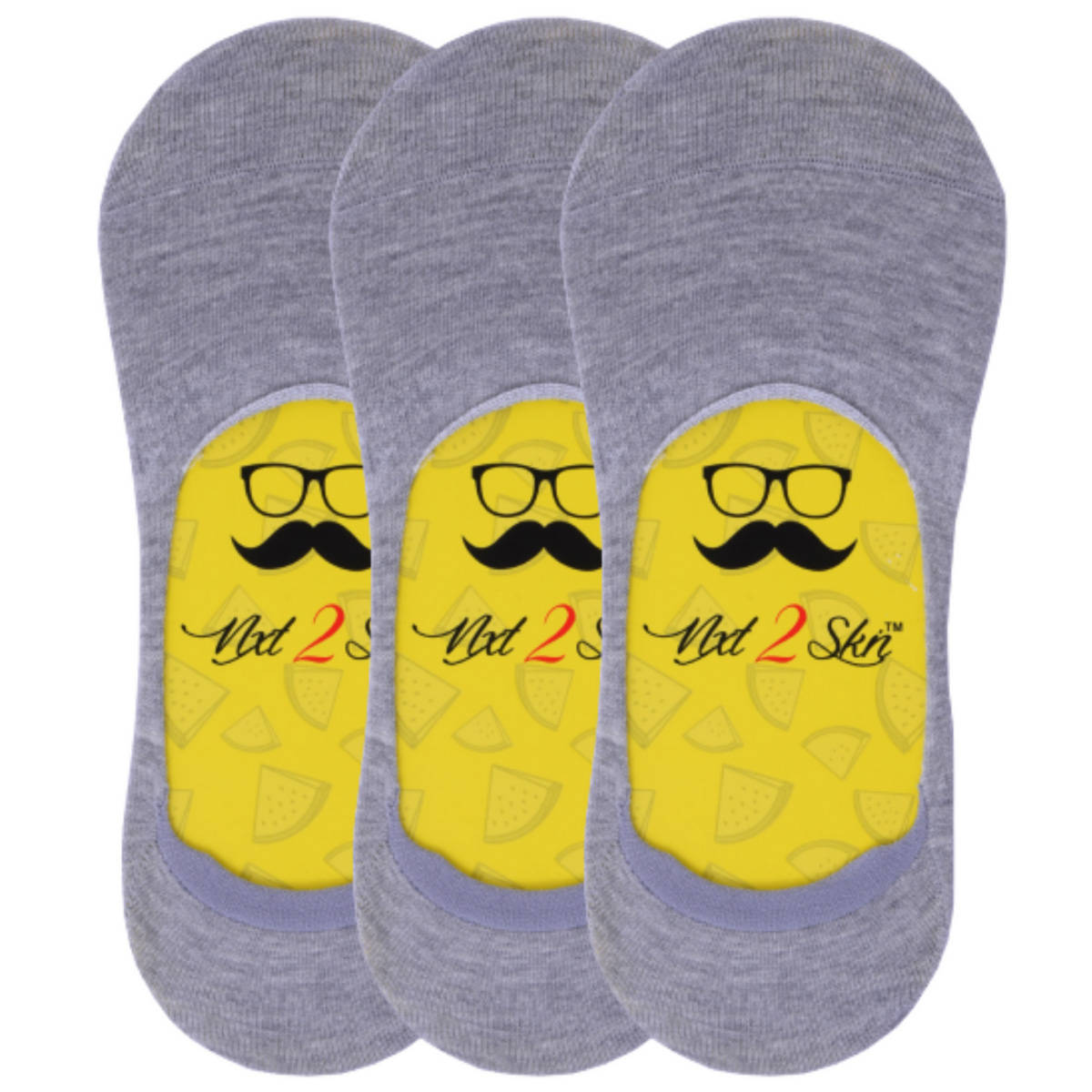 NEXT2SKIN Mens Turkish Cotton Towel Socks - Pack of 3 (Light Grey:Light Grey:Light Grey)