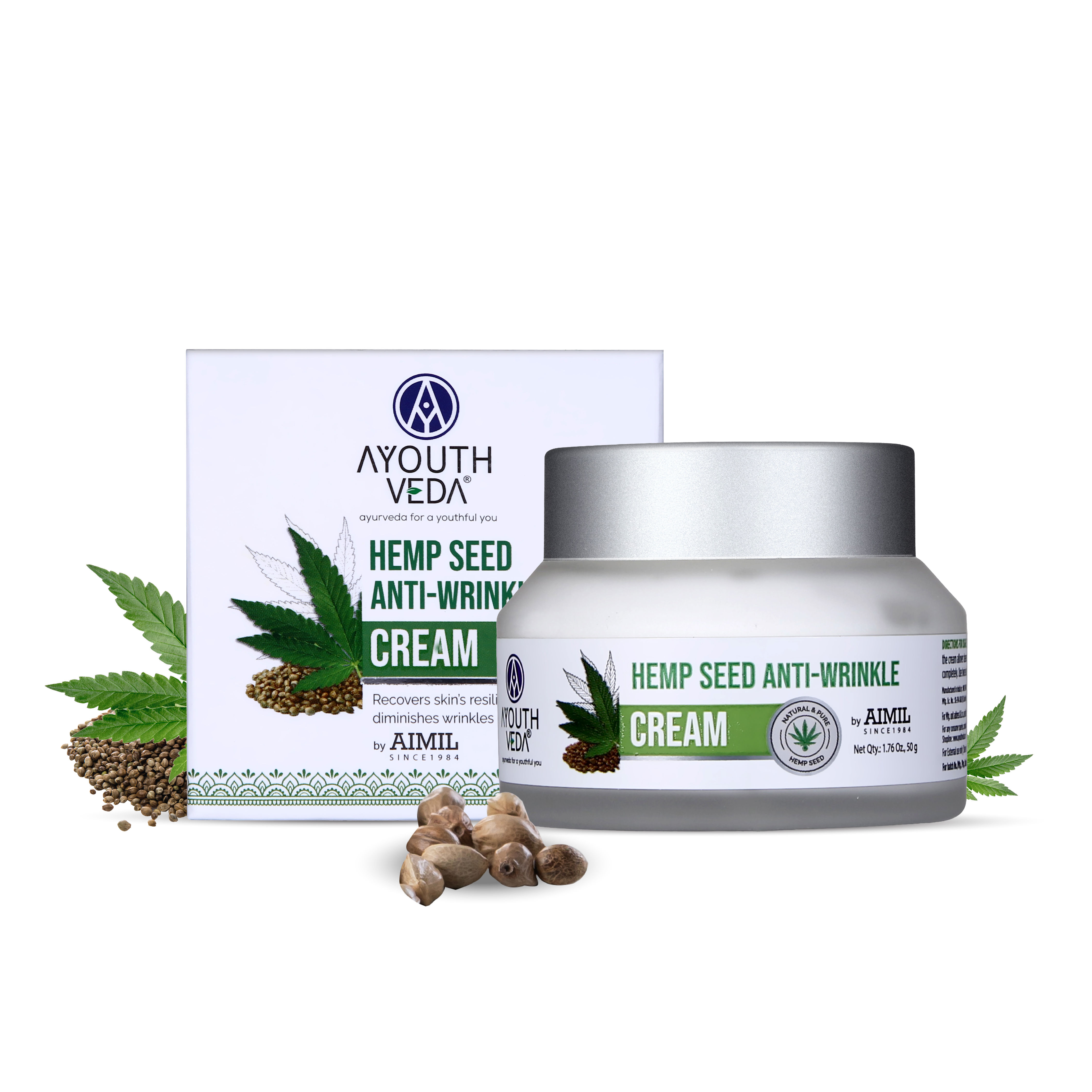 Buy Ayouthveda Hemp Seed Anti Wrinkle Anti Aging Cream with