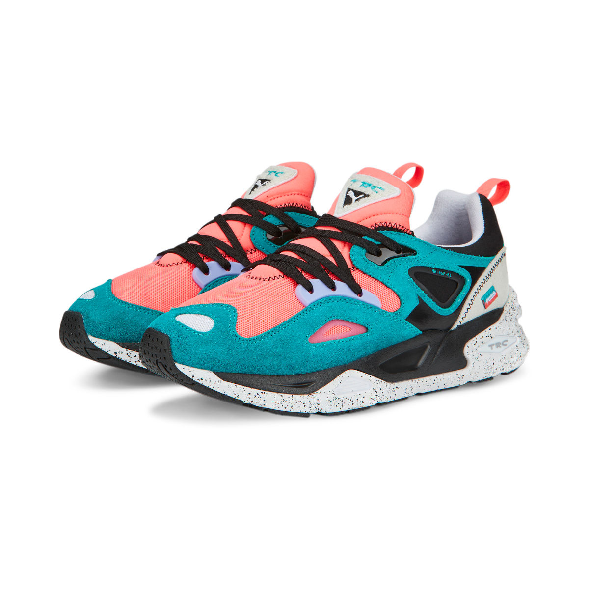 puma pink blue sneakers