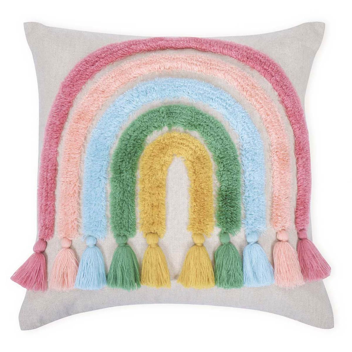 Buy Haus & Kinder Tufted Decorative Cushion Cover- Rainbow Online