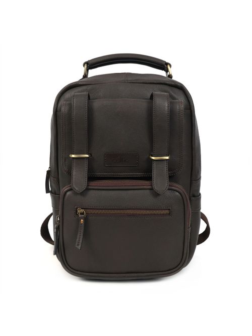 celtic leather backpack Genuine Vintage for Women | Multiple Pockets and Adjustable Straps | Spacious Travel Backpack Fits Up to 15.6 Inch Laptop Metal zipped outer pocket Top grab handle Adjustable leather straps for comfortable wear Main 100% Leather Tooled Leather Convertible Backpack Purse