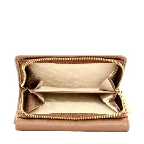 Pink Leather Eske Paris Bria Trifold Wallet for women