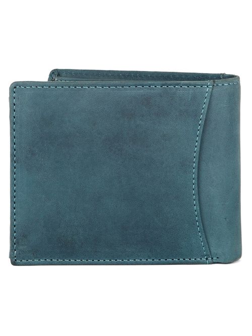 Buy WildHorn Leather Wallet + Blue Safiano Card Case Combo Gift
