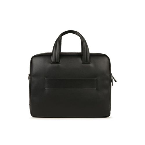 Calvin Klein Solid Black Polyester Laptop Bag