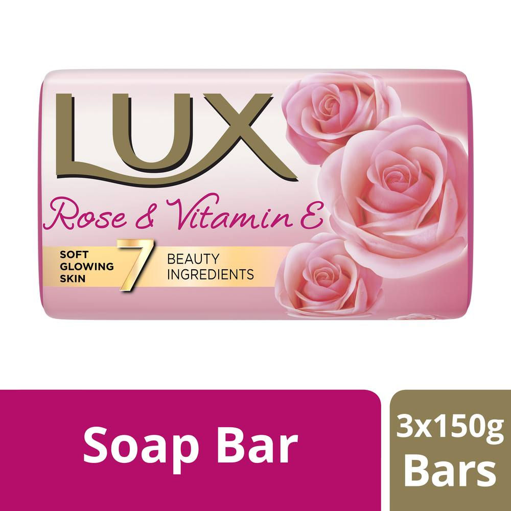 Lux Soft Glowing Skin Rose And Vitamin E Soap Bar Pack Of 3