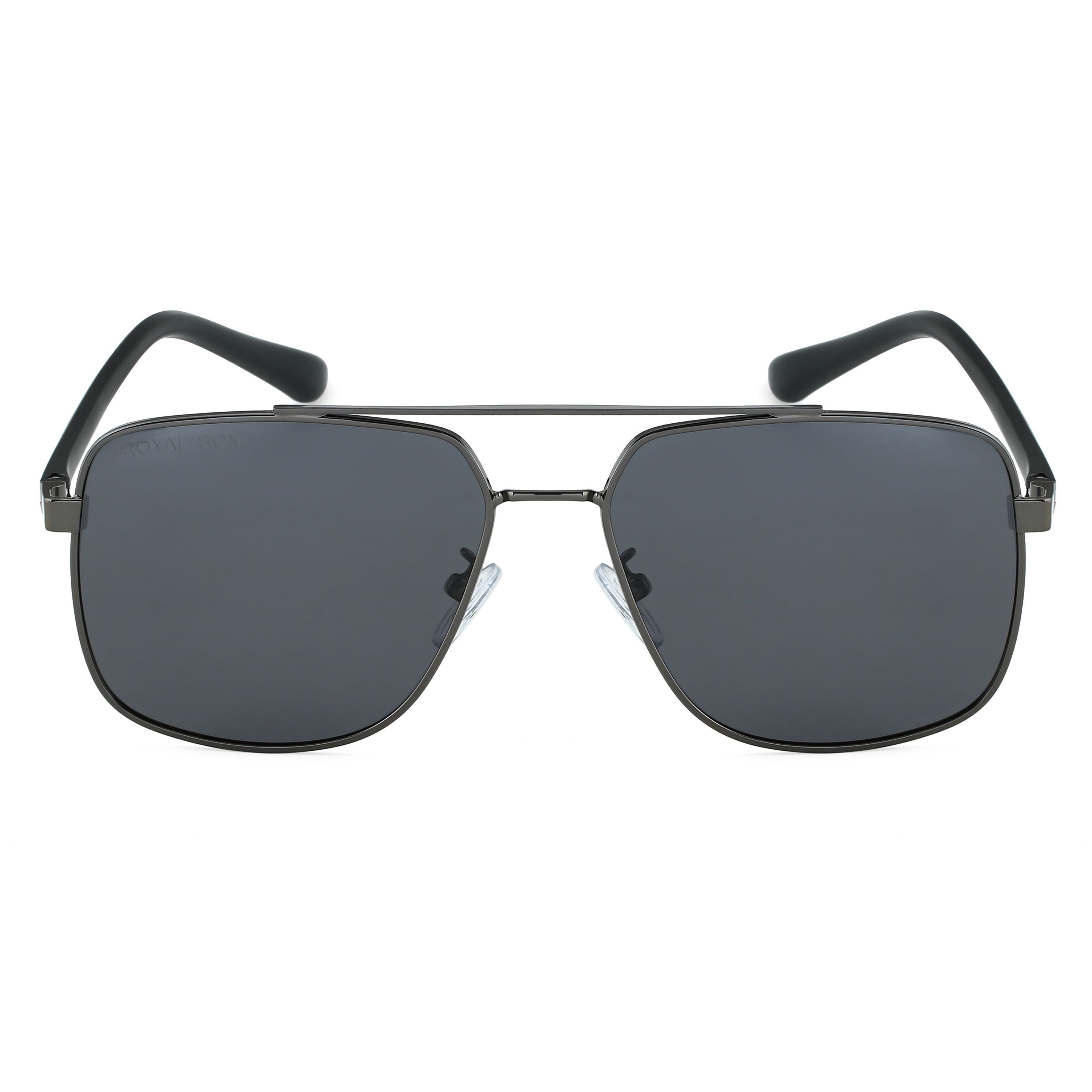 Only & Sons retro square sunglasses in black