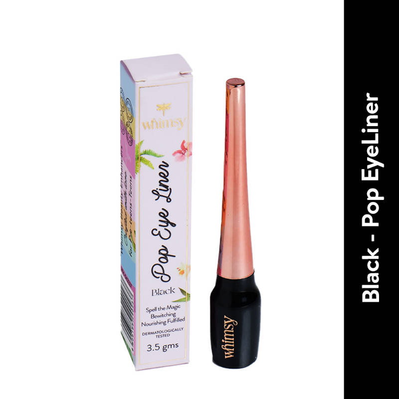 Whimsy Beauty Safe & Organic Water Washable Pop Eyeliner For Teen And Preteen Girls (Black)