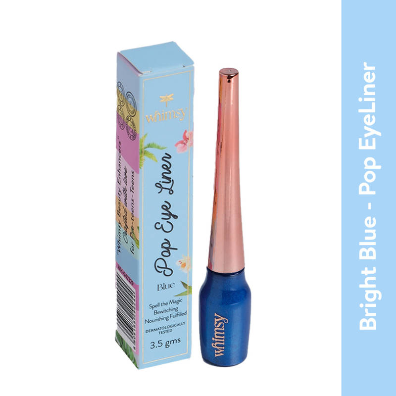 Whimsy Beauty Safe & Organic Water Washable Pop Eyeliner For Teen And Preteen Girls (Blue)