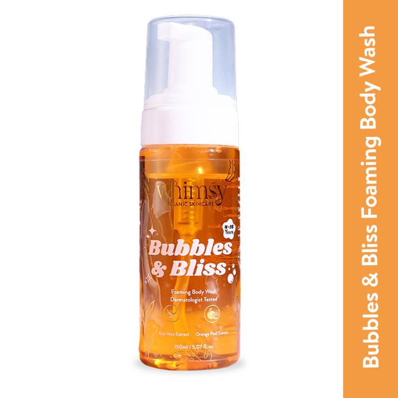 Whimsy Beauty Bubbles & Bliss Foaming Body Wash For Girls & Kids - Aloe Vera & Orange Extract