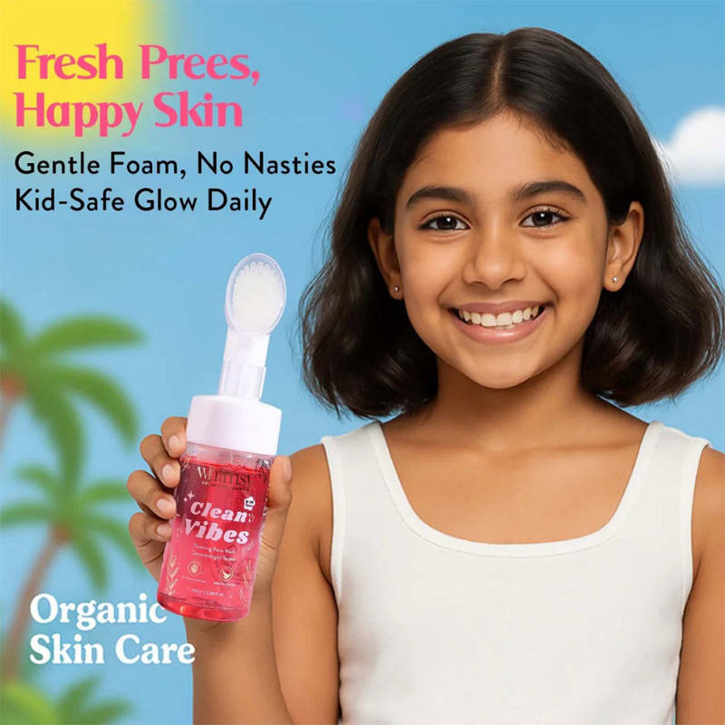 Whimsy Clean Buy Whimsy Beauty Clean Vibes Foaming Face Wash For Kids - Aloe Vera ...