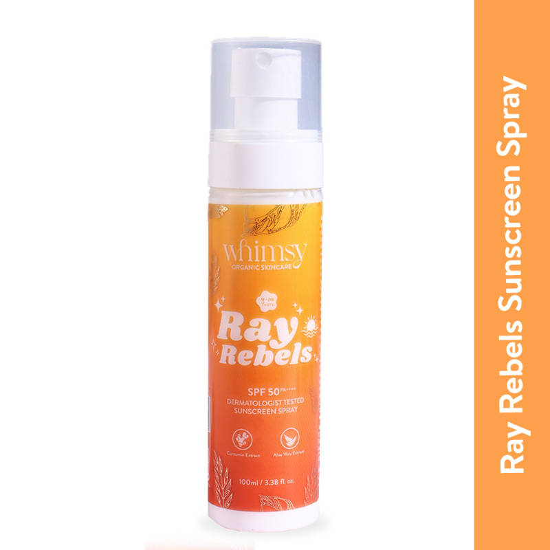 Whimsy Beauty Ray Rebels SPF 50++++ Sunscreen Spray For Kids Preteens And Girls