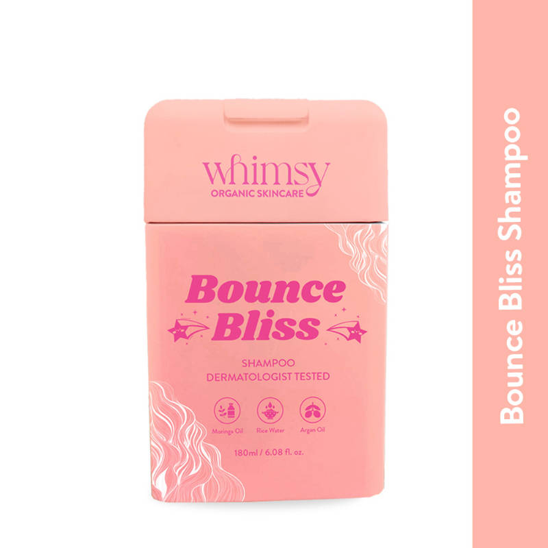 Whimsy Beauty Bounce Bliss Shampoo For Kids & Teens Moringa Oil, Rice Water
