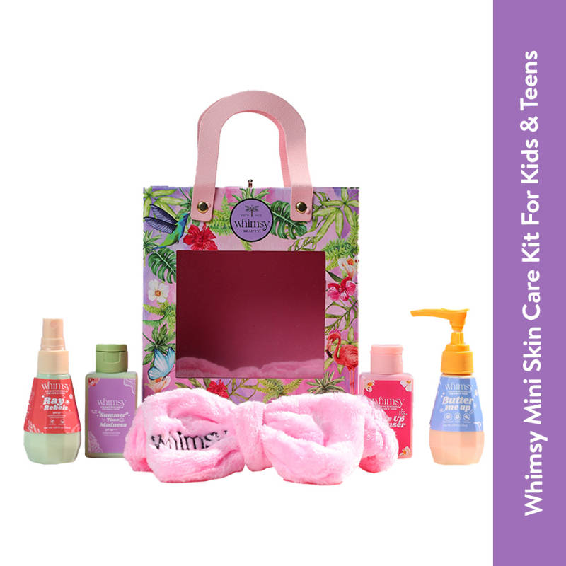 Whimsy Beauty Safe & Organic Mini Skincare Kit For Kids & Teens - Pack Of 5