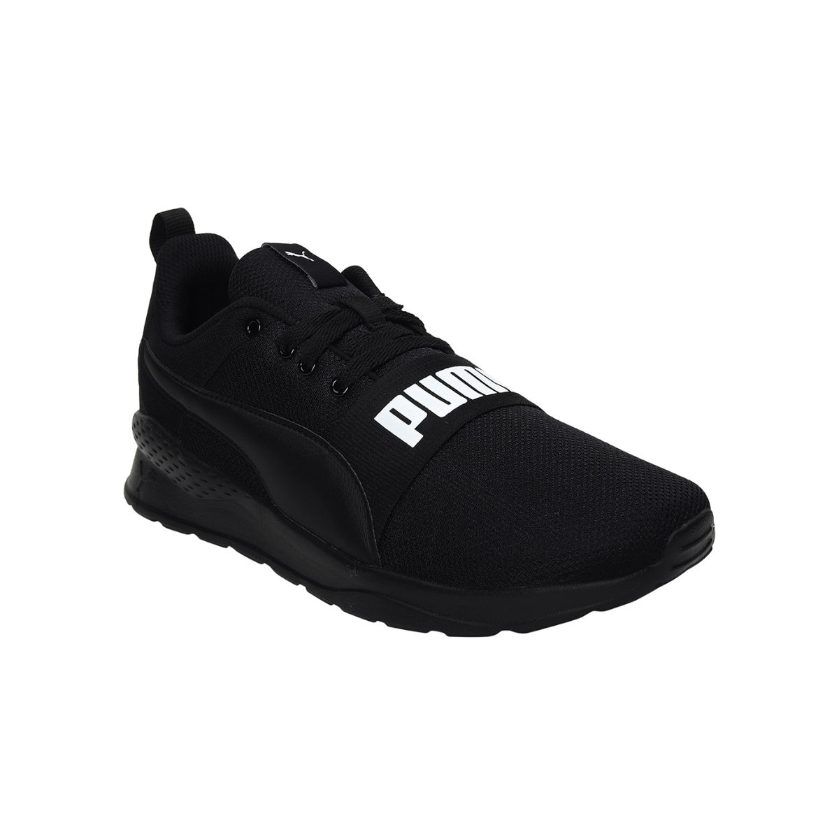 puma unisex black running shoes