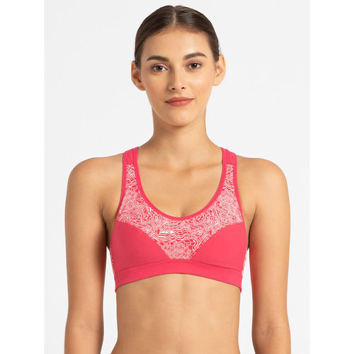 JOCKEY Ruby Assorted Printed Racer back Padded Active Bra (S, M, L, XL)