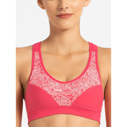 JOCKEY Ruby Assorted Printed Racer back Padded Active Bra (S, M, L, XL)