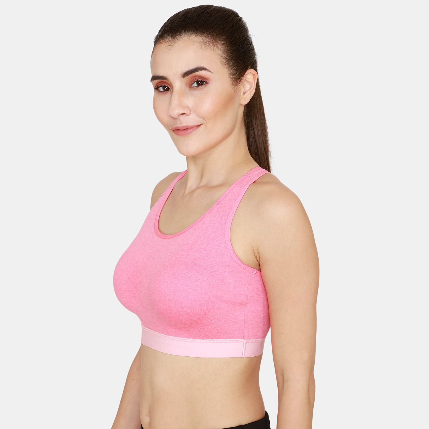 Zivame Rosaline Sports Bra With Removable Padding Pink Lemonade Buy