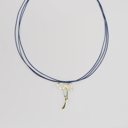 Buy MIXT by Nykaa Fashion Gold Bow Charm Tie Up Choker Necklace Online