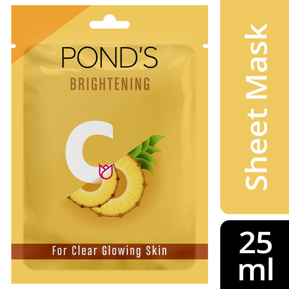 Ponds Brightening Sheet Mask With Vitamin C And 100% Natural Pineapple