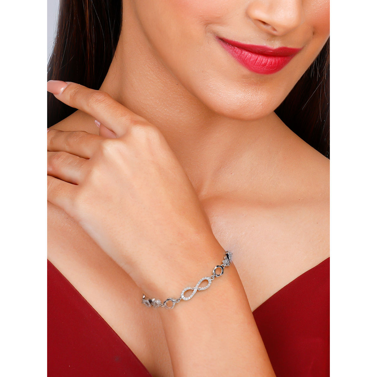 Prita Bangle Bracelets and Cuffs  Buy PRITA Arrow American Diamond Rose  Gold Bond Bracelet Online  Nykaa Fashion