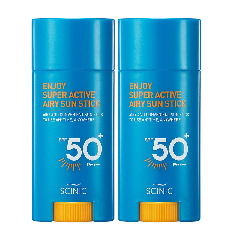 SCINIC Enjoy Super Active Airy Sun Stick SPF50+ PA++++ - Pack Of 2