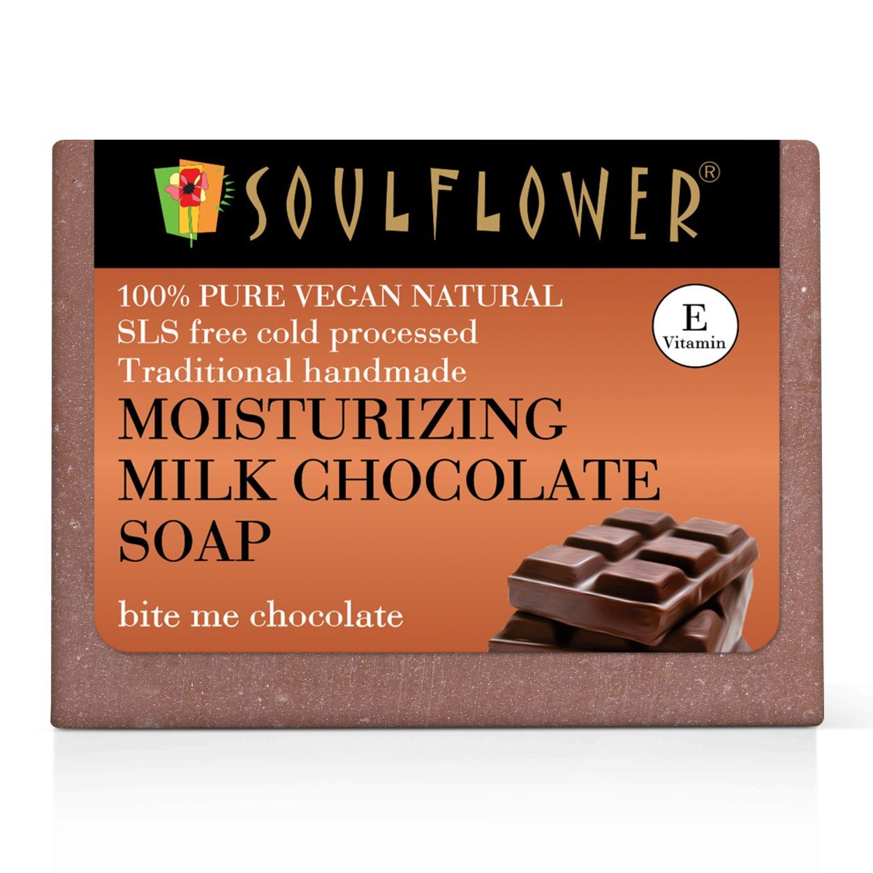 Soulflower Organic Handmade Coco Butter & Milk Chocolate Bathing Bar Soap For Winter Moisturizer
