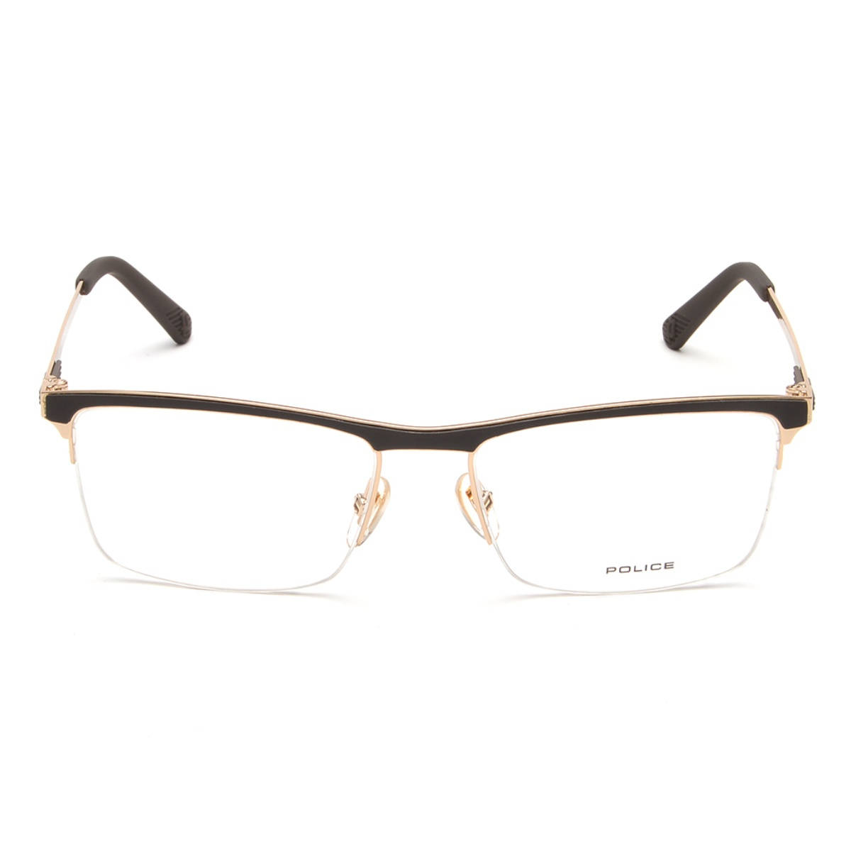 Police Half Rim Square Shaped Eyewear Frame for Men -VPL564K54300FR (54)