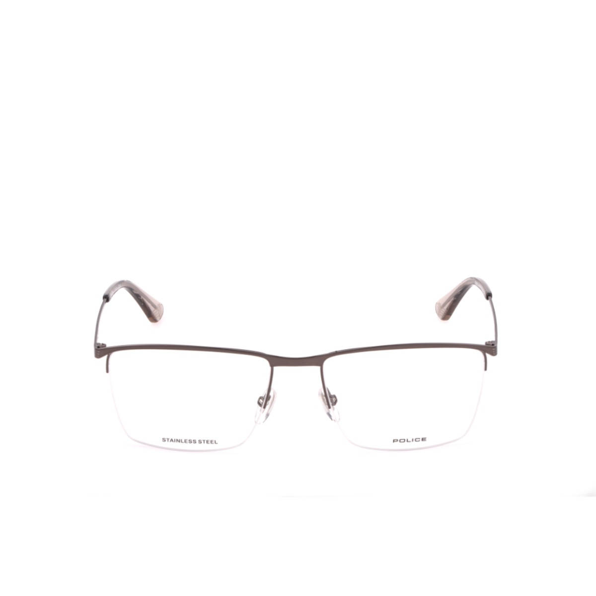 Police Half Rim Square Shaped Eyewear Frame for Men -VPLG75K55568FR (55)