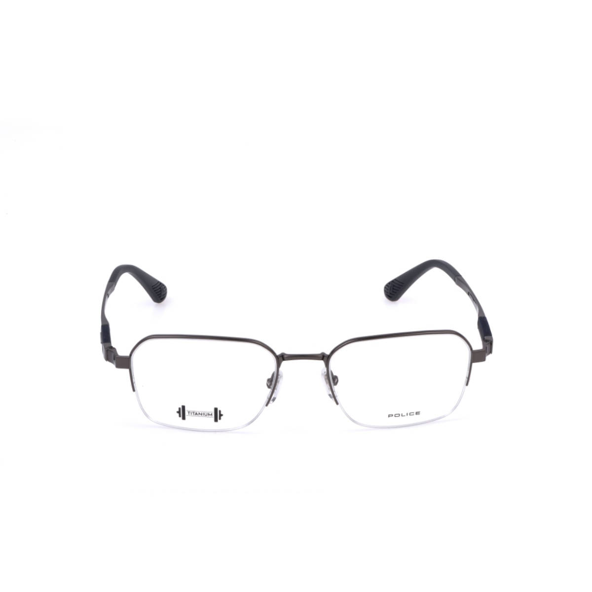 Police Half Rim Square Shaped Eyewear Frame for Men -VPLP16K53568FR (53)
