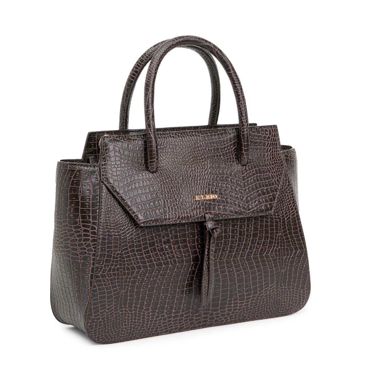 Buy KLEIO Brown Vegan Leather Handbag for Women Online