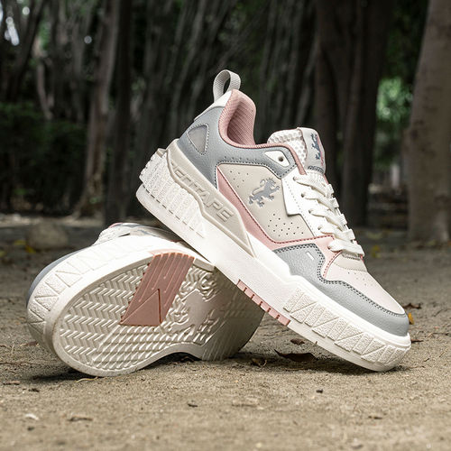 Red Tape Women's Solid Grey Pink Sneaker (UK 7)