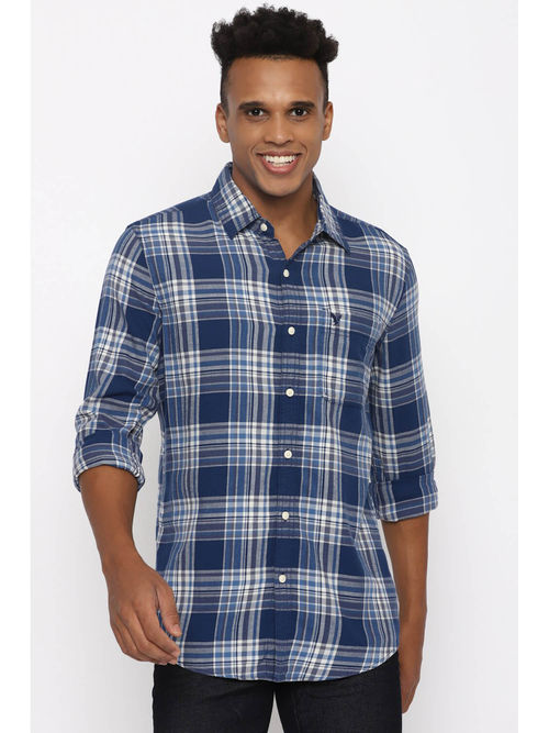 eagle fitted dress shirts American Eagle Outfitters Men's Vintage Fit Blue Striped Dress Shirt Madium  Size