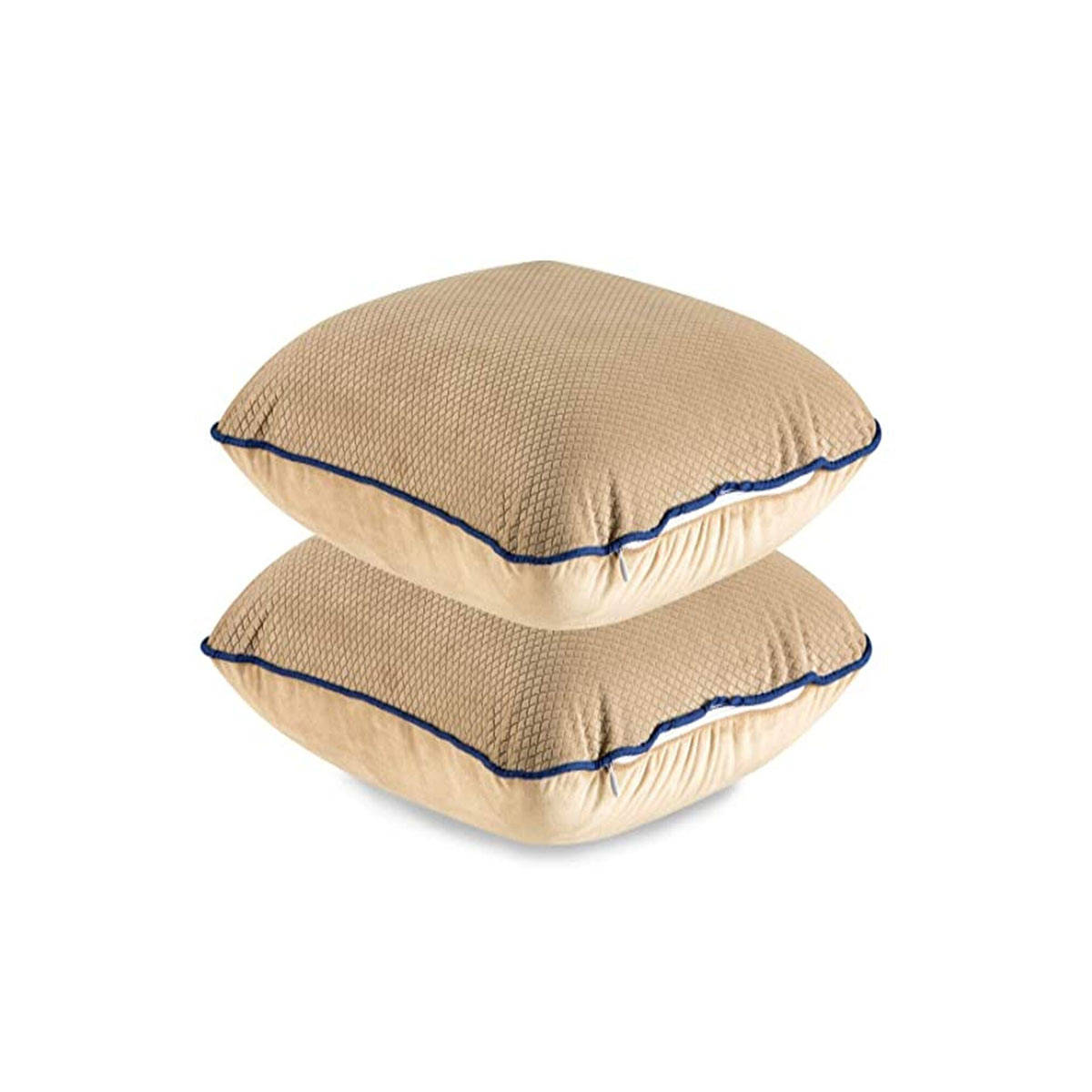 The White Willow Square Car Cushion Beige (Pack of 2)
