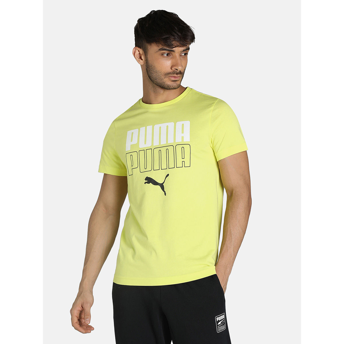 Puma Mens Seeing Double Logo Tee Men 