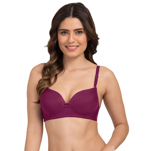 Buy online Purple Heavily Padded T-shirt Bra from lingerie for