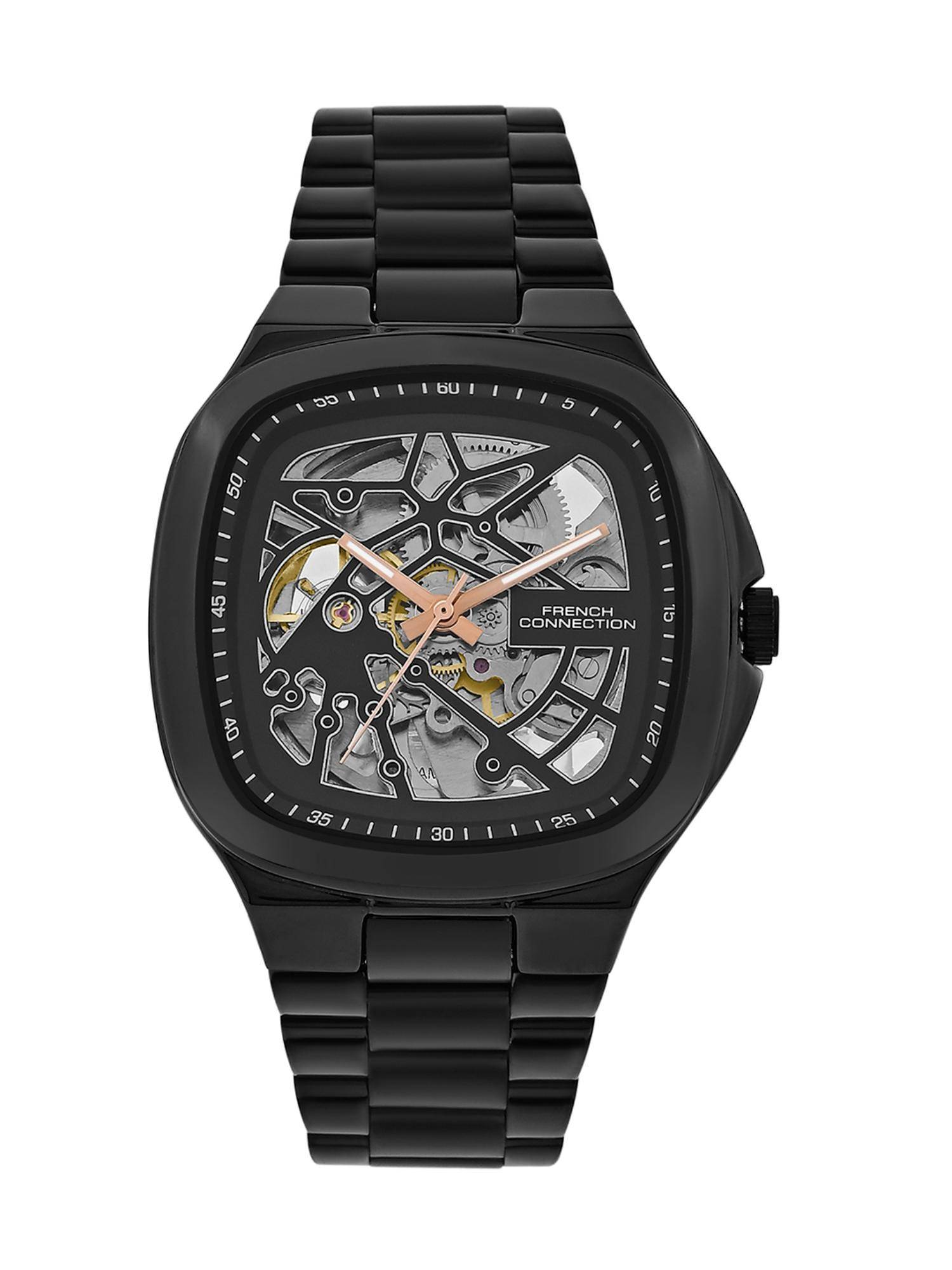 French Connection Black Stainless Steel Square Watch FCA16BM (Medium)