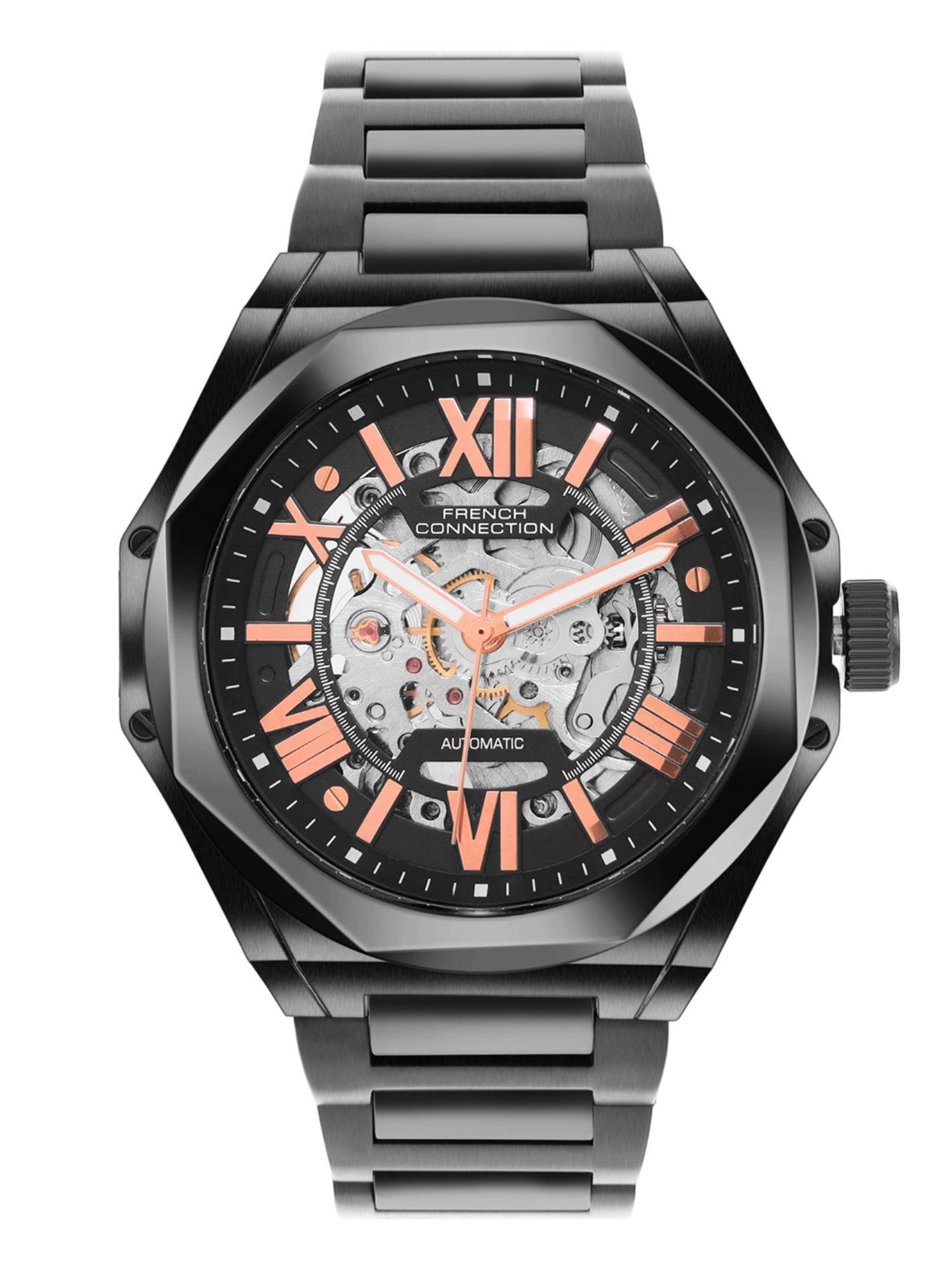 French Connection Black Stainless Steel Round Watch FCA17BM (Medium)