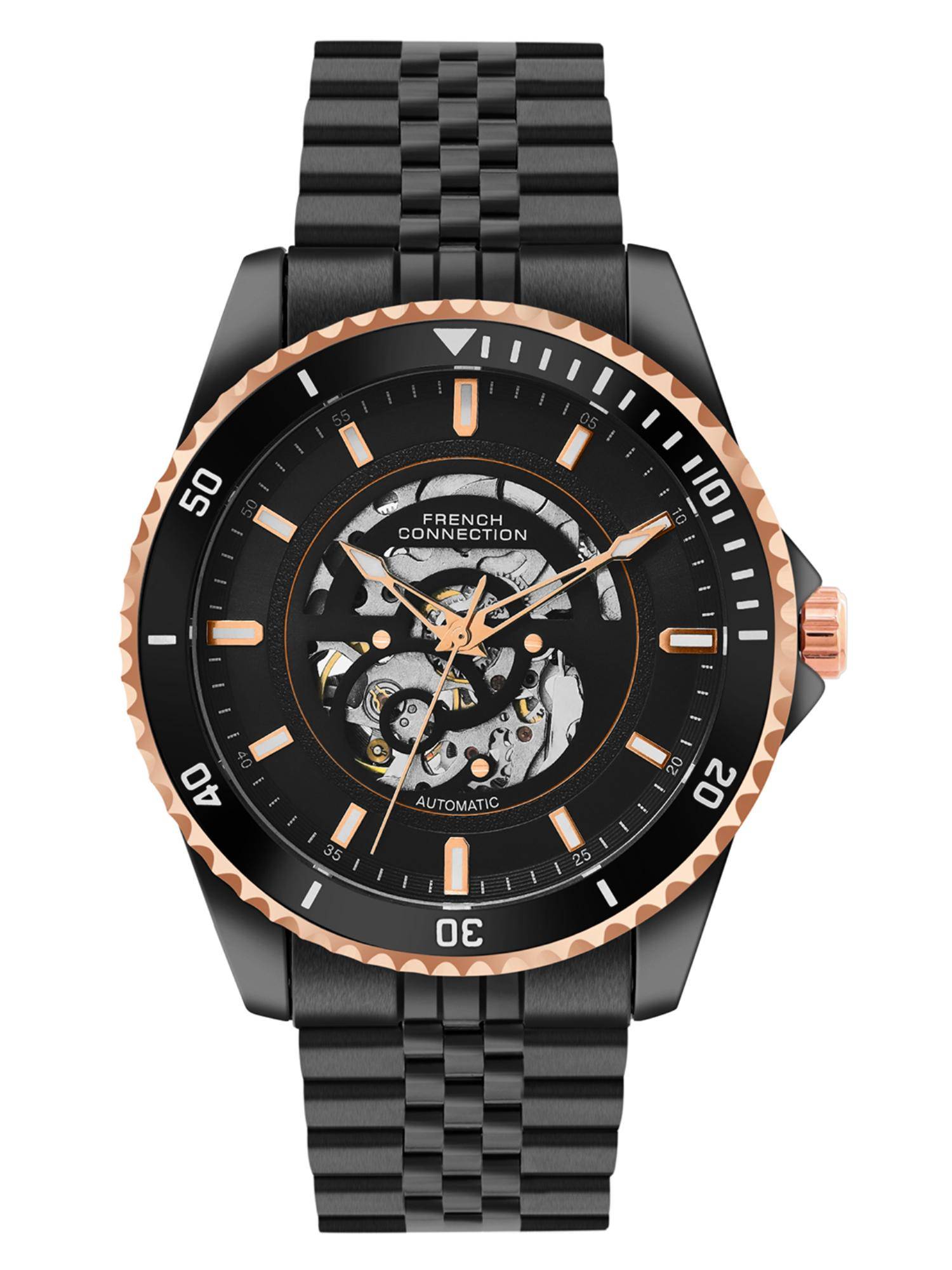 Buy French Connection Black Stainless Steel Round Watch FCA26BBM