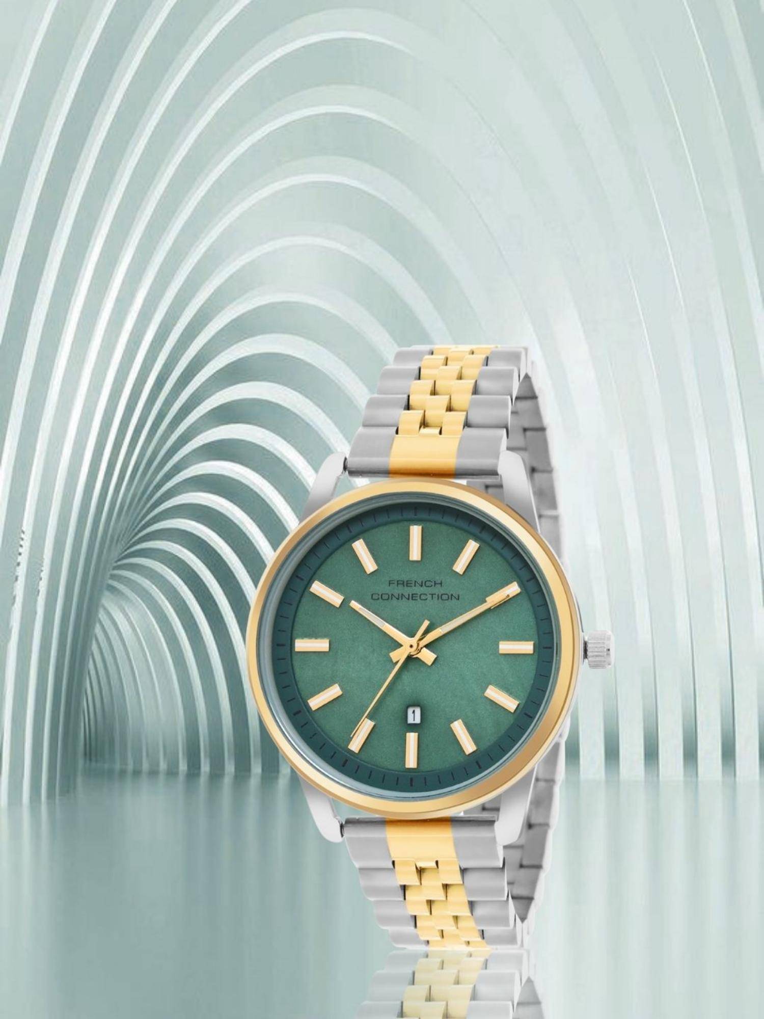French Connection Green Stainless Steel Round Watch FCB14NTM (Medium)