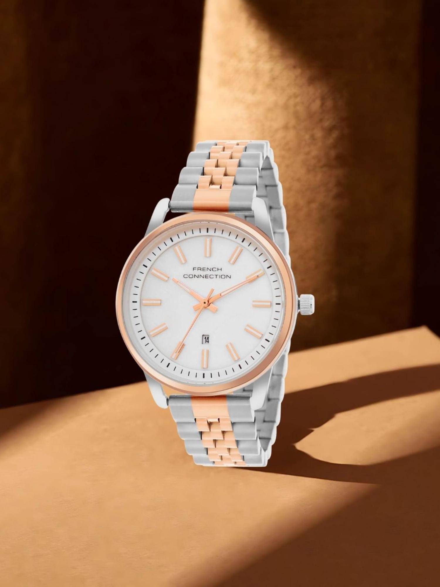 French Connection White Stainless Steel Round Watch FCB14SRTM (Medium)