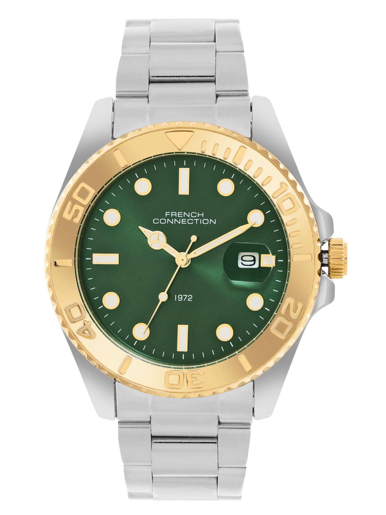 French Connection Green Stainless Steel Round Watch FCH17NSM (Medium)