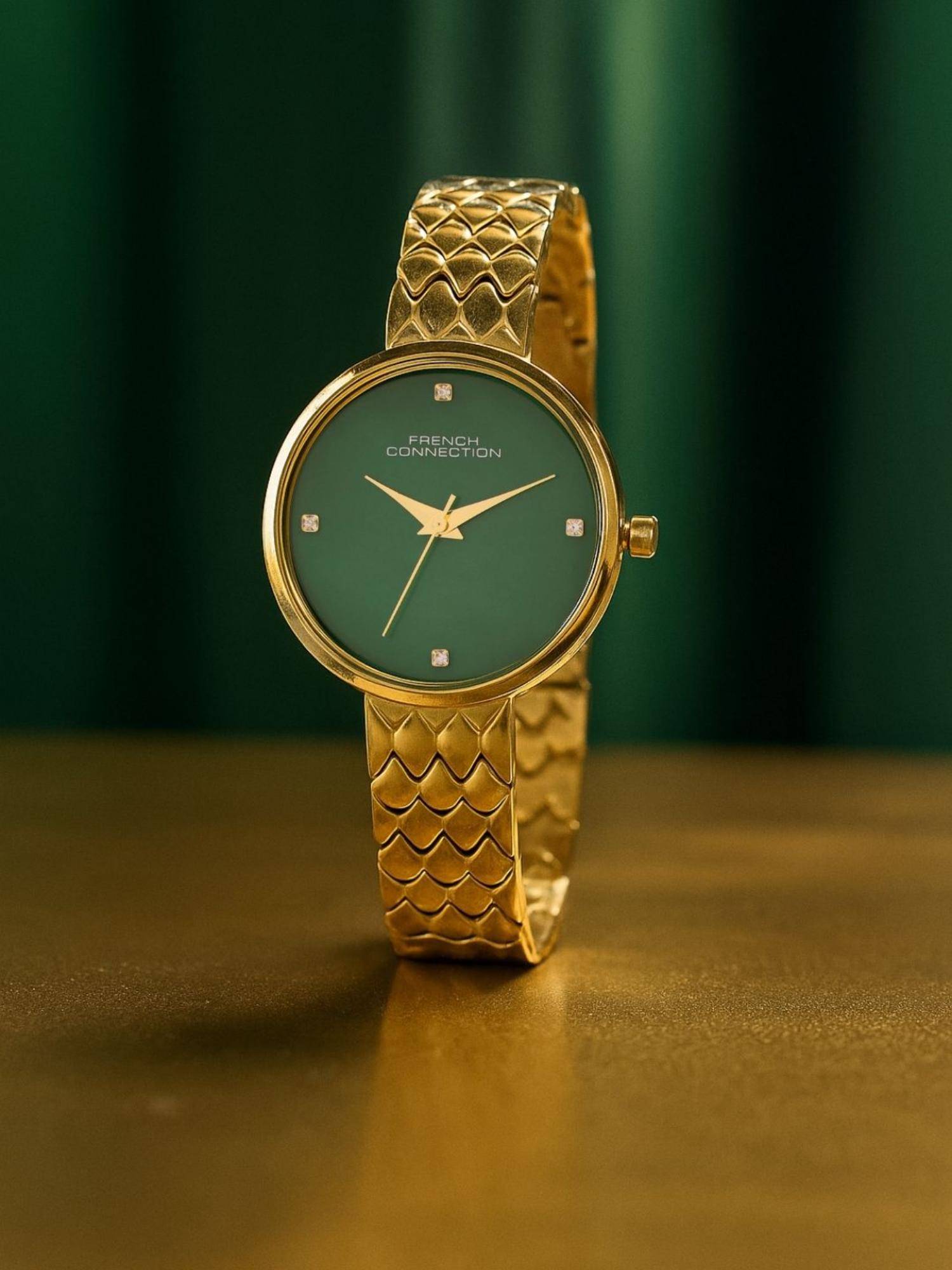 French Connection Green Stainless Steel Round Watch FCN0158NGM (Medium)