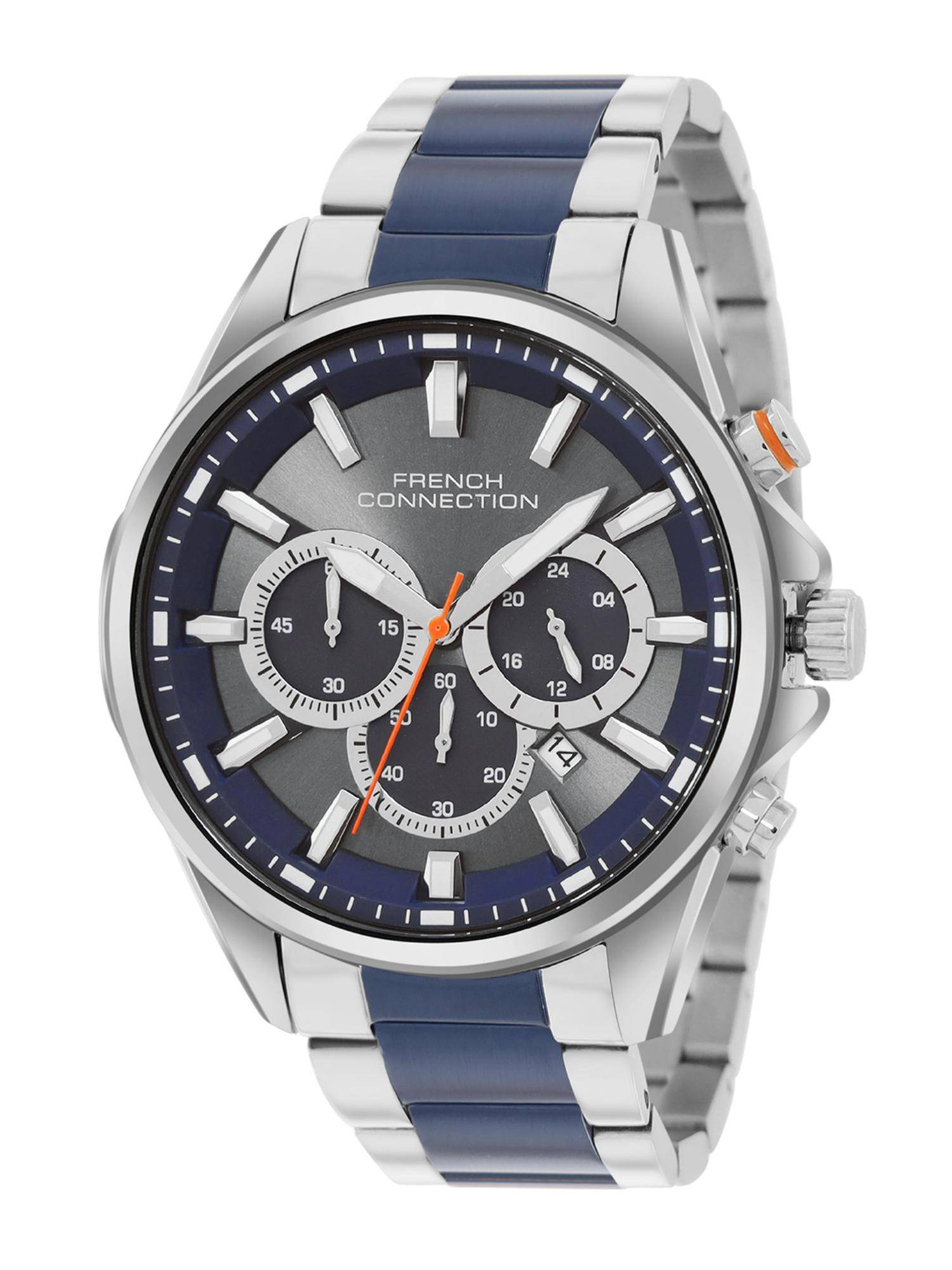 Buy French Connection Grey Stainless Steel Round Watch FCO3UM (Medium ...